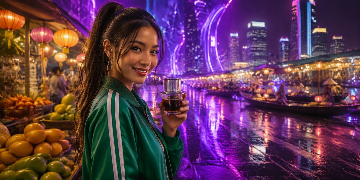 Người dùng vùng Mekong nhâm nhi cà phê và xem ưu đãi tiền thưởng trên điện thoại